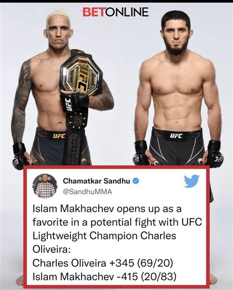 Disrespectful odds Charles potentially defending the belt 3x.